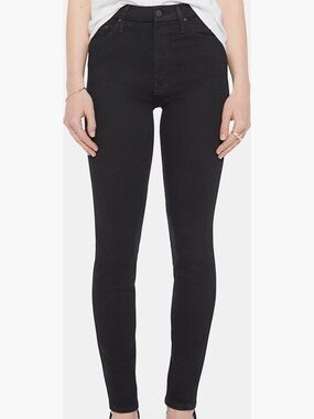 MOTHER High-Rise Black Skinny Jeans for Women
